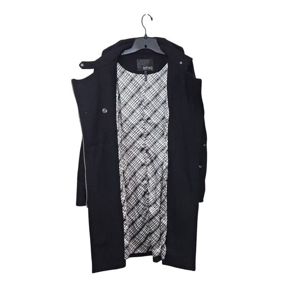 Buffalo David Bitton Wool Blend Double Breasted Zip Front Long Pea Coat Medium - Picture 3 of 7